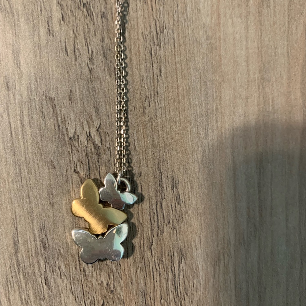 Brighton Gold and Silver Butterfly Necklace